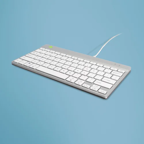R-GO Compact Break Ergonomic Keyboard Qwerty (US) Wired White