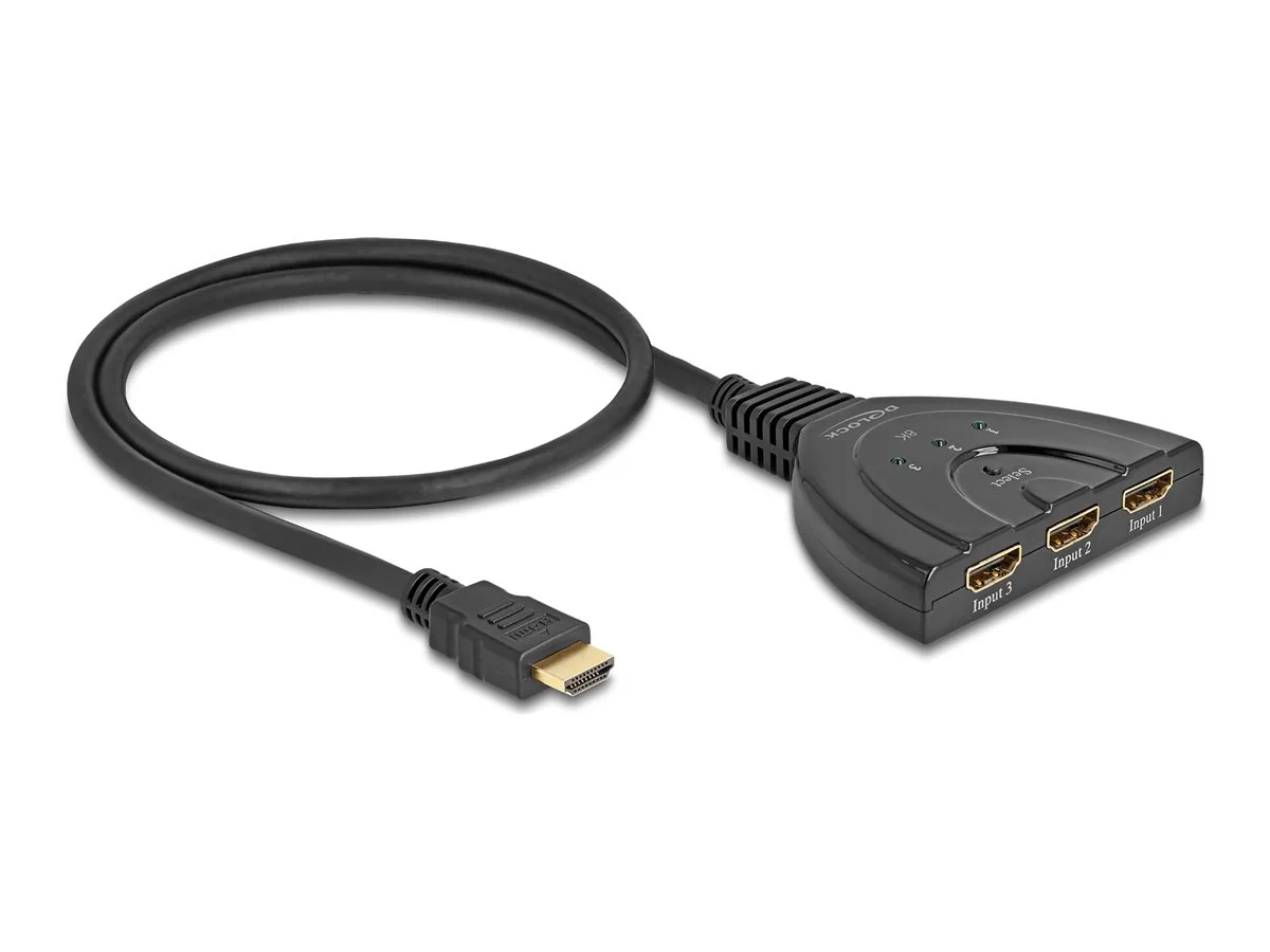DELOCK HDMI Switch 3x HDMI in zu 1x HDMI