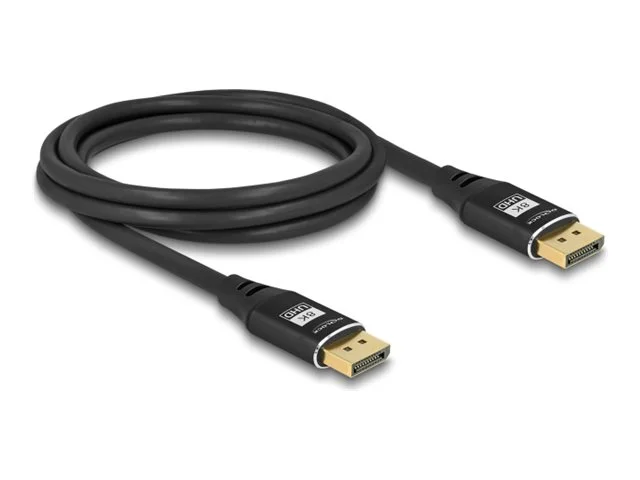 DELOCK DisplayPort Kabel 8K 60Hz 2m schw