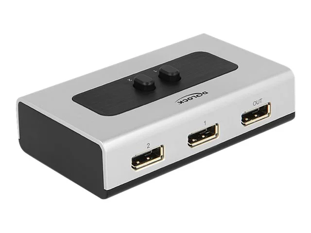 DELOCK DisplayPort 1.4 Umschalter 2 Port