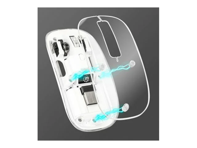 MH Transparente USB-A Funkmaus 4T weiss