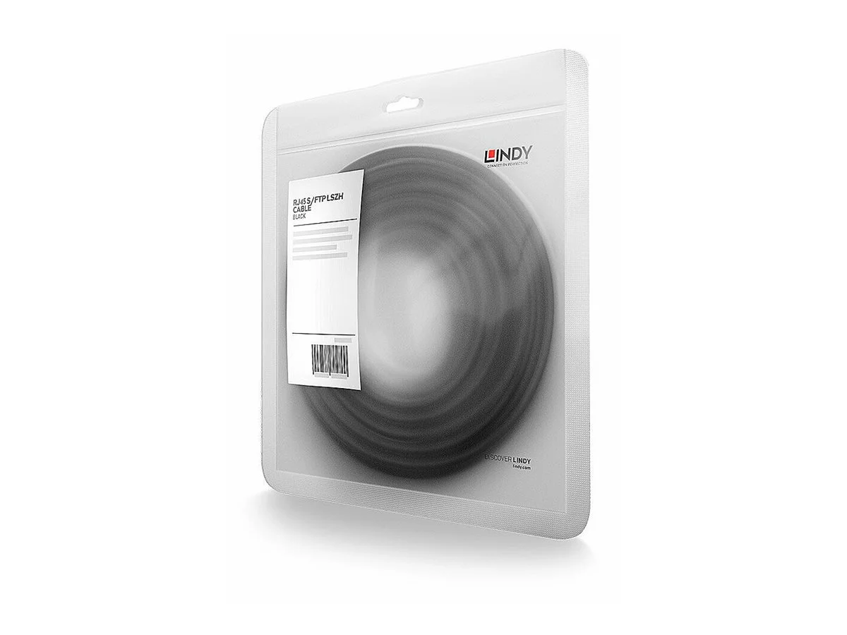 LINDY 3m S/FTP LSZH Kabel schwarz 10pcs