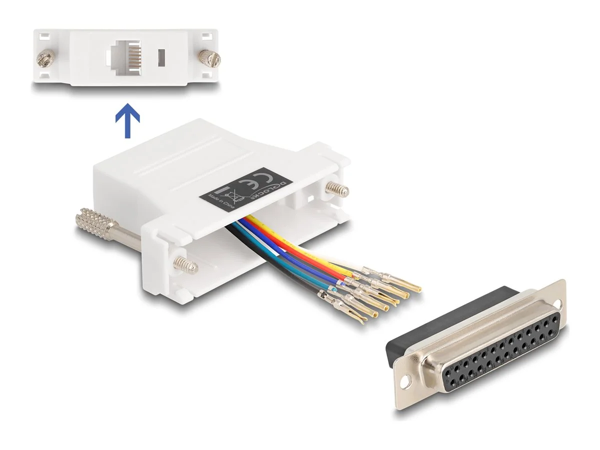 DELOCK D-Sub 25 Pin Buchse zu RJ12 Buch