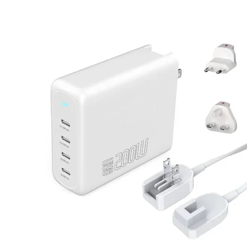 Ladeger. Gan Flex Pro 200W 4 USB-C Wei Travel Edition