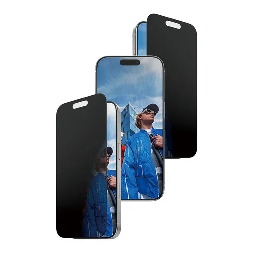 Privacy Screen Protector W. Bla iPhone 16 Pro Ultra-Wide Fit W.