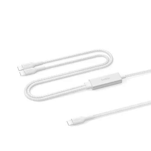 Boostcharge Pro 140W Dual USB-C Kabel 15M Wei