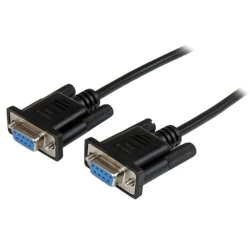 2M Black DB9 Null Modem Cable Serial Null Modem Cable Black