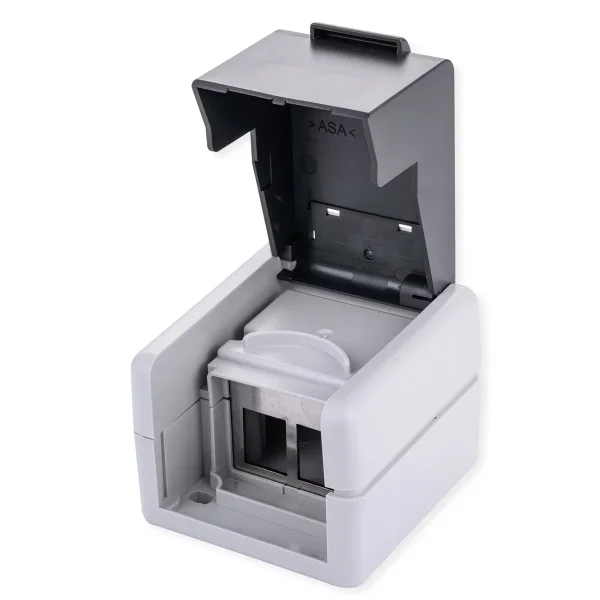 VALUE Outdoor Wandgehäuse für 2x Keystones, grau