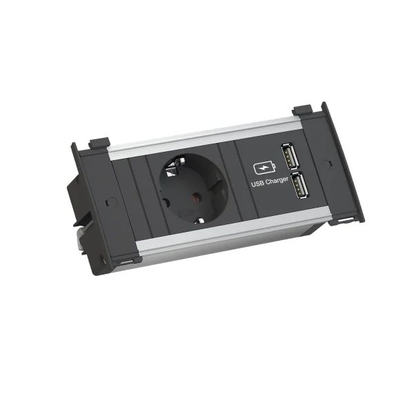 BACHMANN KAPSA X-Small 1x Schutzkontakt 1x USB Charger, GST18-Stecker