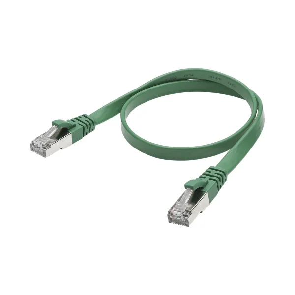 CAT.7/BASIC RJ45<>RJ45 Flachk. gn 0,25m