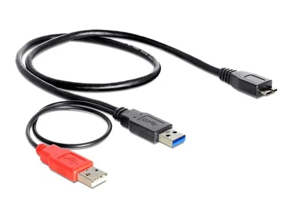 DELOCK Kabel USB 3.0 Y 1x USB 3.0 micr