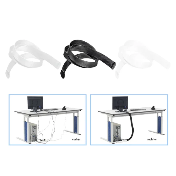 Geflechtschlauch 40-80mmm, geschl. sw