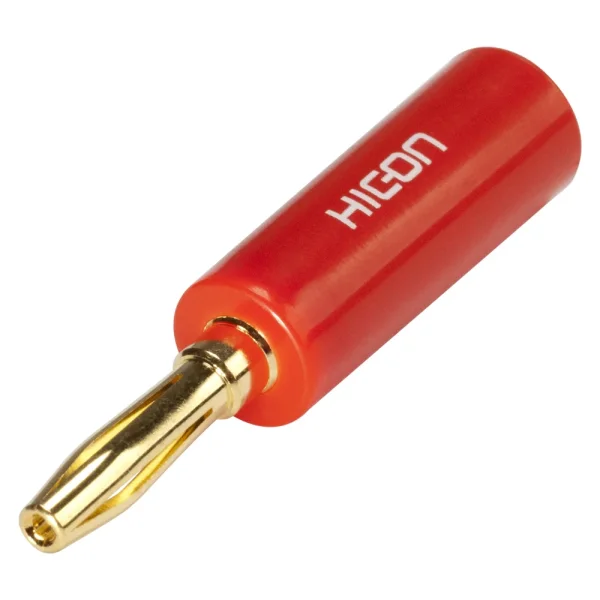 HICON-Bananenstecker für 4mm Kabel - rot