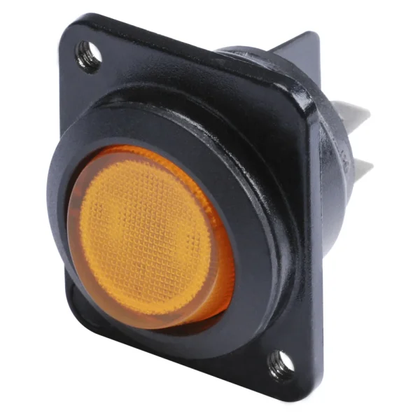 Wippschalter D-Flansch on/off gelb