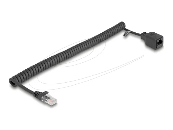 DELOCK RJ45 Spiralkabel Cat.5e UTP 0,8m