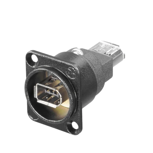 NEUTRIK IEEE1394-6 Patch-Einbaubuchse sw