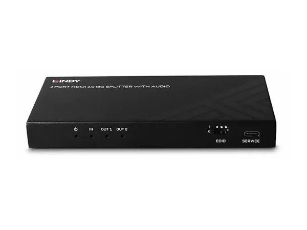 LINDY 2 Port HDMI 8K60 Splitter mit Audi