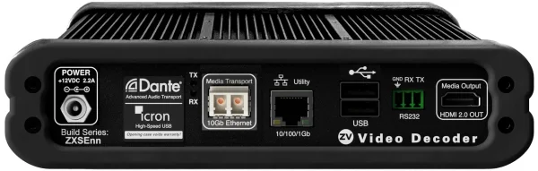 Z4KF2XS-DAU – ZyPer4K−XSE Fiber Decoder with Dante and Icron