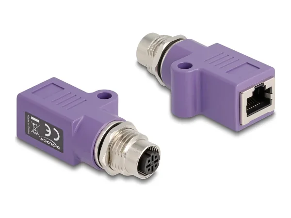 DELOCK M12 Adapter D-kodiert 4 Pin Buchs