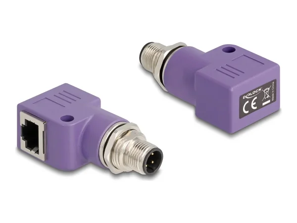 DELOCK M12 Adapter D-kodiert 4 Pin Steck