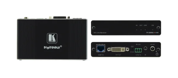 TP-580RD – 4K60 4:2:0 DVI HDCP 2.2 Empfänger mit RS-232 und IR über Long-Reach HDBaseT