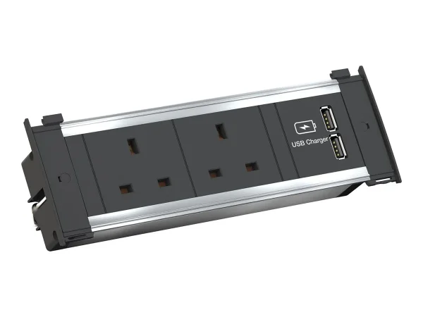 BACHMANN KAPSA S 2xUK 90 USB Charger Str