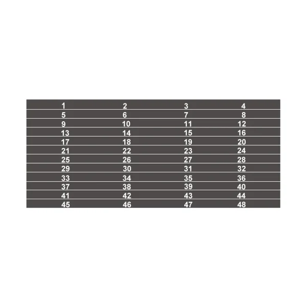 Nummernstreifen 1 - 48 für SYSBOXX