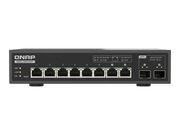 QNAP QSW-L3208-2C6T 6 ports 10Gbps