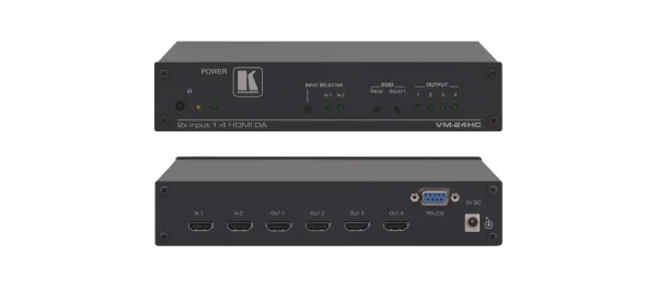 VM-24HC – 2x1:4 Umschalter mit Verteilverstärker für HDMI
