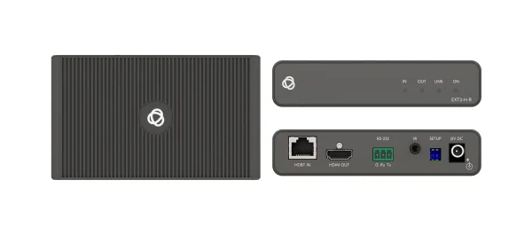 EXT3-H-R – 4K60 4:4:4 HDR HDMI Receiver with RS–232 & IR over Long–Reach HDBaseT
