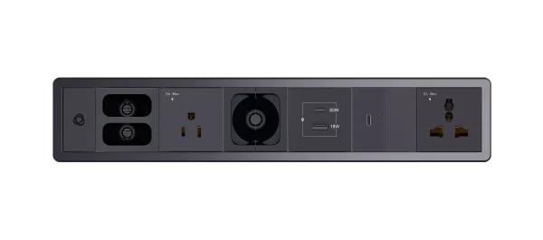 T-IN6-FRAME-W – Table In-Surface, Baseline, White Frame Rectangle, 6 modules. Includes –White locking device