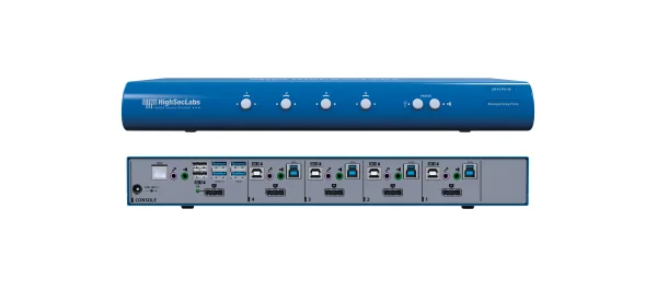 SK41PU-N – HighSecLabs 4−Port 4K30 UHD DisplayPort KVM Switch with sUSB