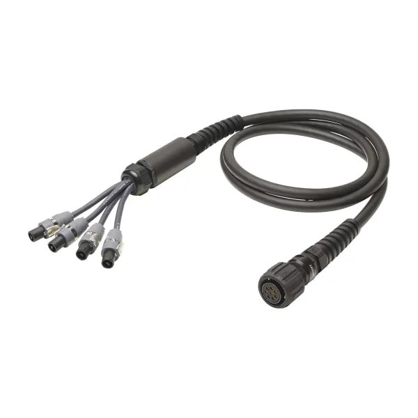 L/S Spleisskabel, schwarz,  1,00m