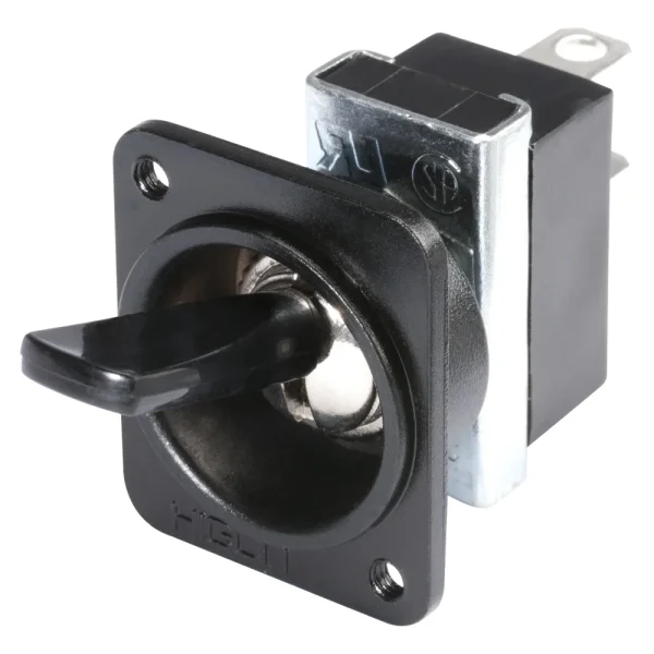 Wippschalter D-Flansch 1polig on/off