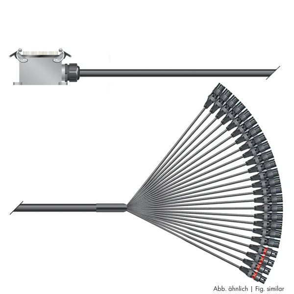 PC Isopod 2x0,22qmm,  2,00m, Spleisskabe