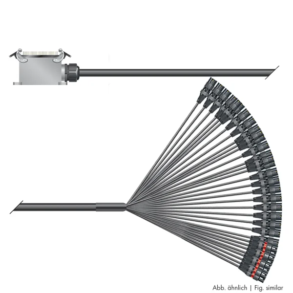 PC Isopod 2x0,22qmm,  2,00m, Spleisskabe