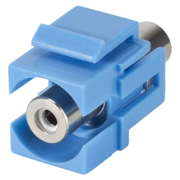 Keystone Einbauverb. RCA fem<>fem blau