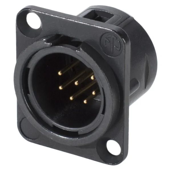 NEUTRIK XLR-Einbaustecker 7polig, schwarz