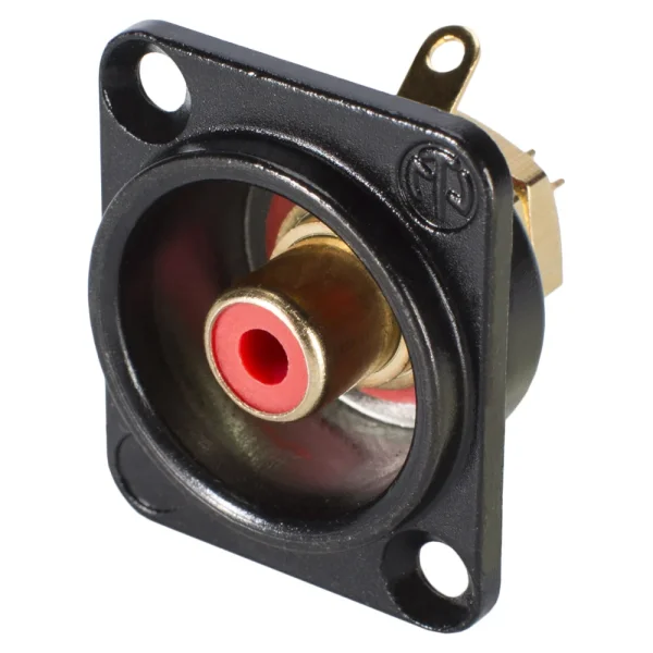 Neutrik Cinch Einbaubuchse schwarz/rot