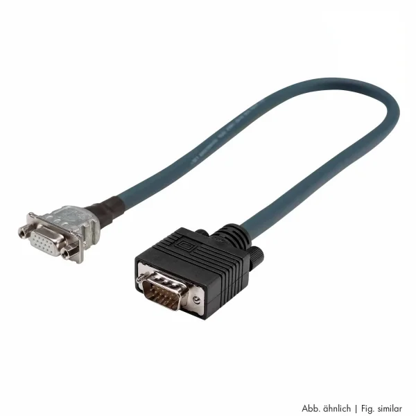 VGA female Einbau <> VGA male,100cm