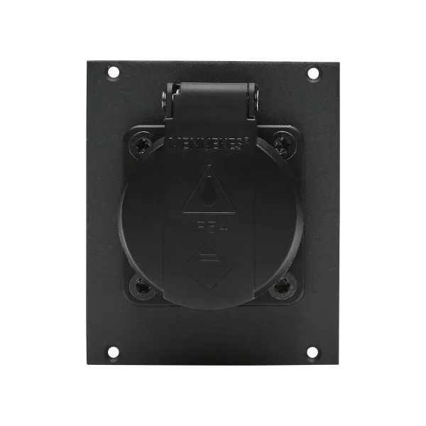 SYSBOXX-Modul 2HE 2BE, Schuko Deckel SW