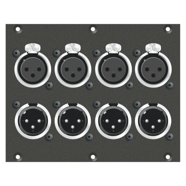 SYSBOXX-Modul 2HE 3BE 4xXLRf + 4xXLRm