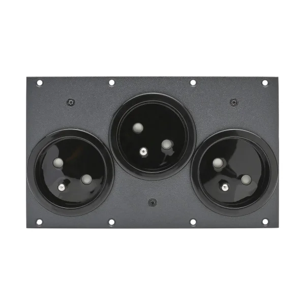 SYSBOXX Frontblech 2HE, 4BE, 3xSchuko FR