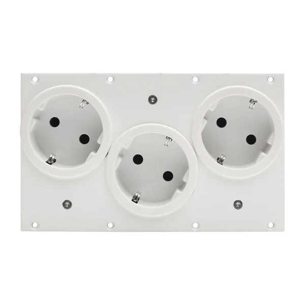 SYSBOXX Frontblech 2HE, 4BE, 3xSchuko