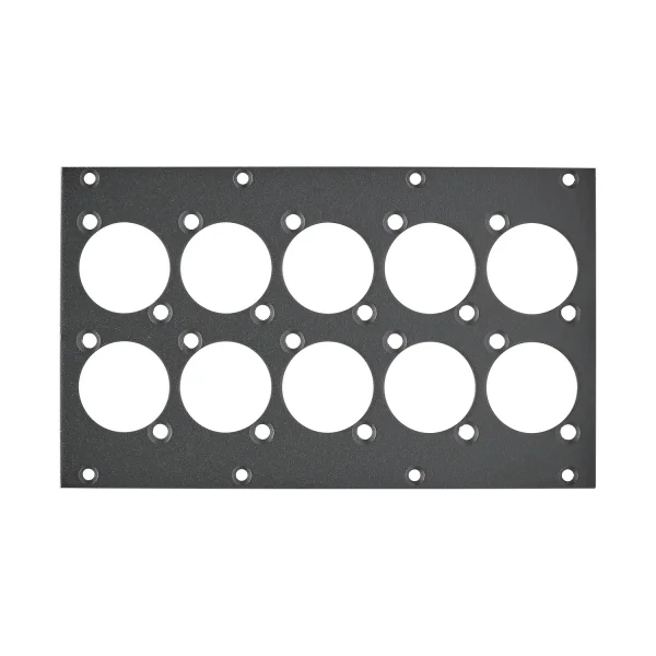 SYSBOXX-Frontblech 2HE 4BE 10xD-Flansch