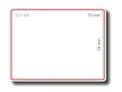 SLP-NR RED FRAME LABEL 54X70MM 161 LAB/ROLL 1 ROLL/BOX