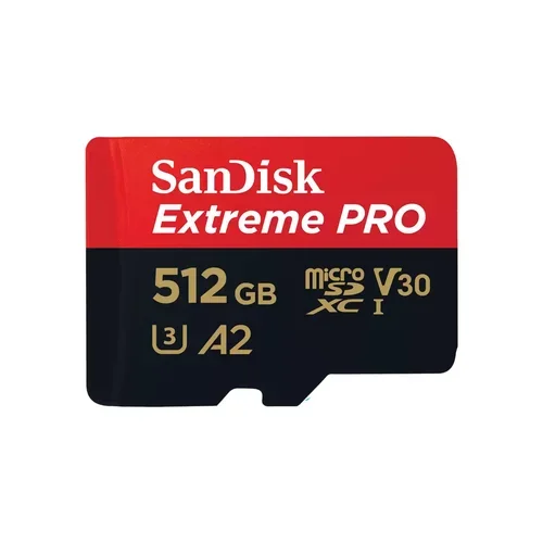 EXTREME PRO MICROSDXC 512GB+SD ADAPTER 200MB/S 140MB/S A2 C10 V