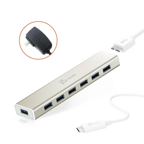 USB-C 7- PORT HUB - EU/UK