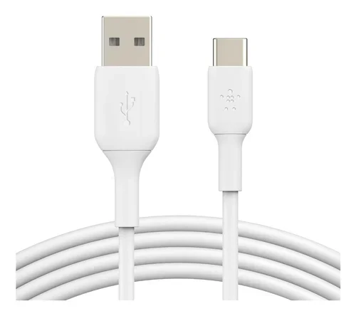 USB-A TO USB-C PVC WHITE 1M TWIN PACK