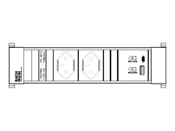 BACHMANN POWER FRAME S 2xCH 1xUSB A&C 22